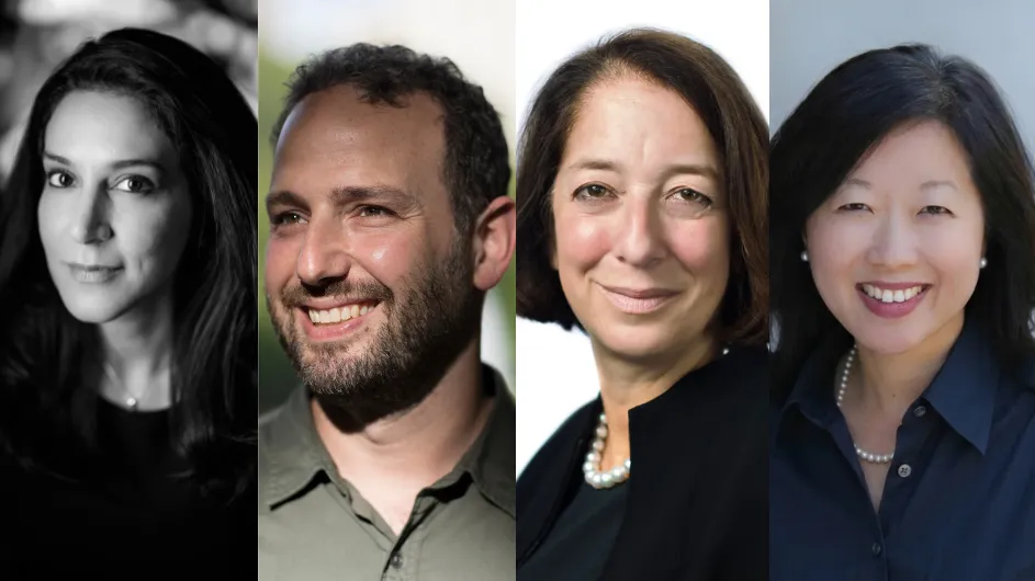 Four new members of the Committee on Global Thought: Azmat Khan, School of Journalism; Dani Friedrich, Teachers College; Anya Schiffrin, School of International and Public Affairs; Sandra Soo-Jin Lee, CUIMC; 