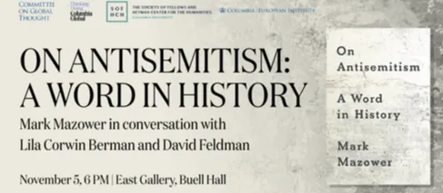 Conversation on Antisemitism: A Word in History event flyer 